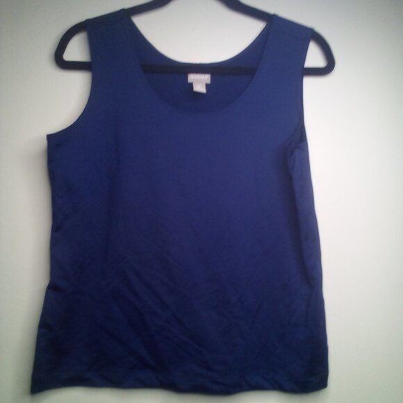 Chico's Sleeveless Shirt Tank Top 2 M Soft Stretchy Blue - Picture 12 of 14